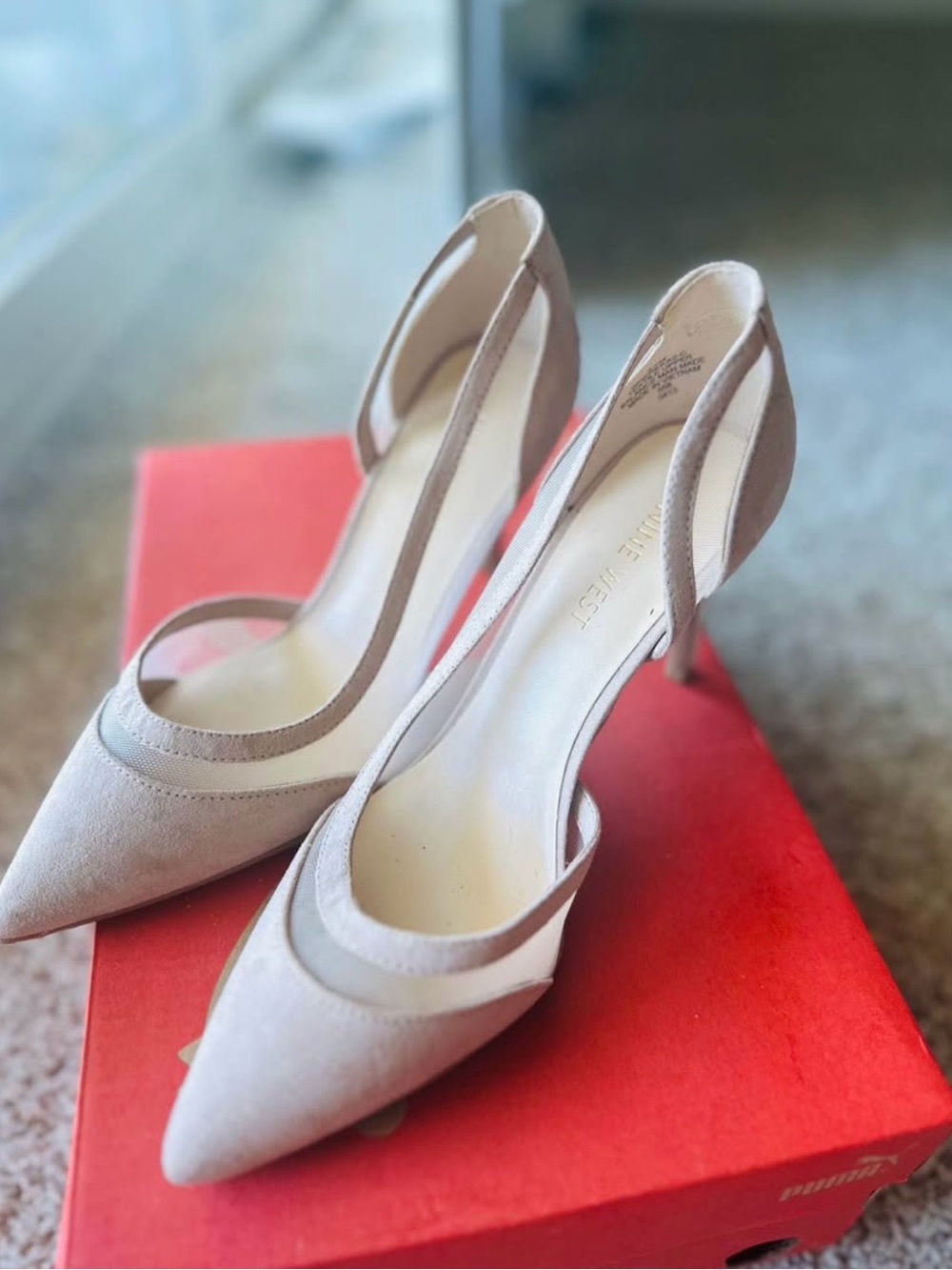 Pointed D'Orsay Pump in Light Taupe